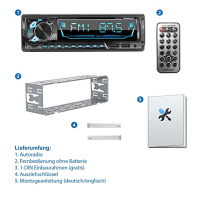 XOMAX XM-R282 FM RDS Bluetooth Hands- USB SD MP3 ID3 2nd USB Port with Charging Function AUX-IN 1 DIN